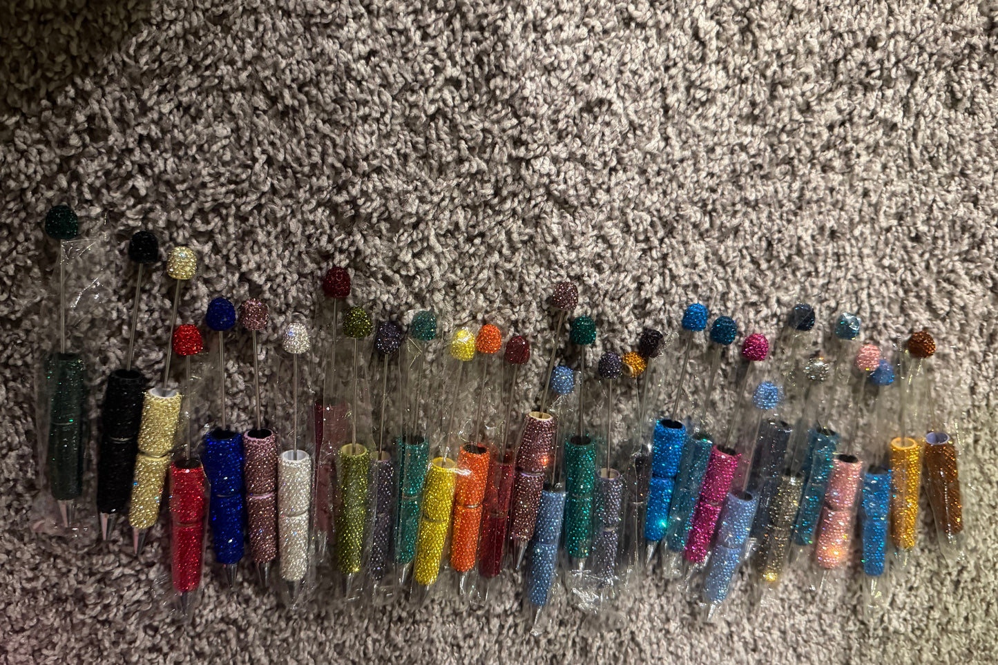Colorful rhinestones pens