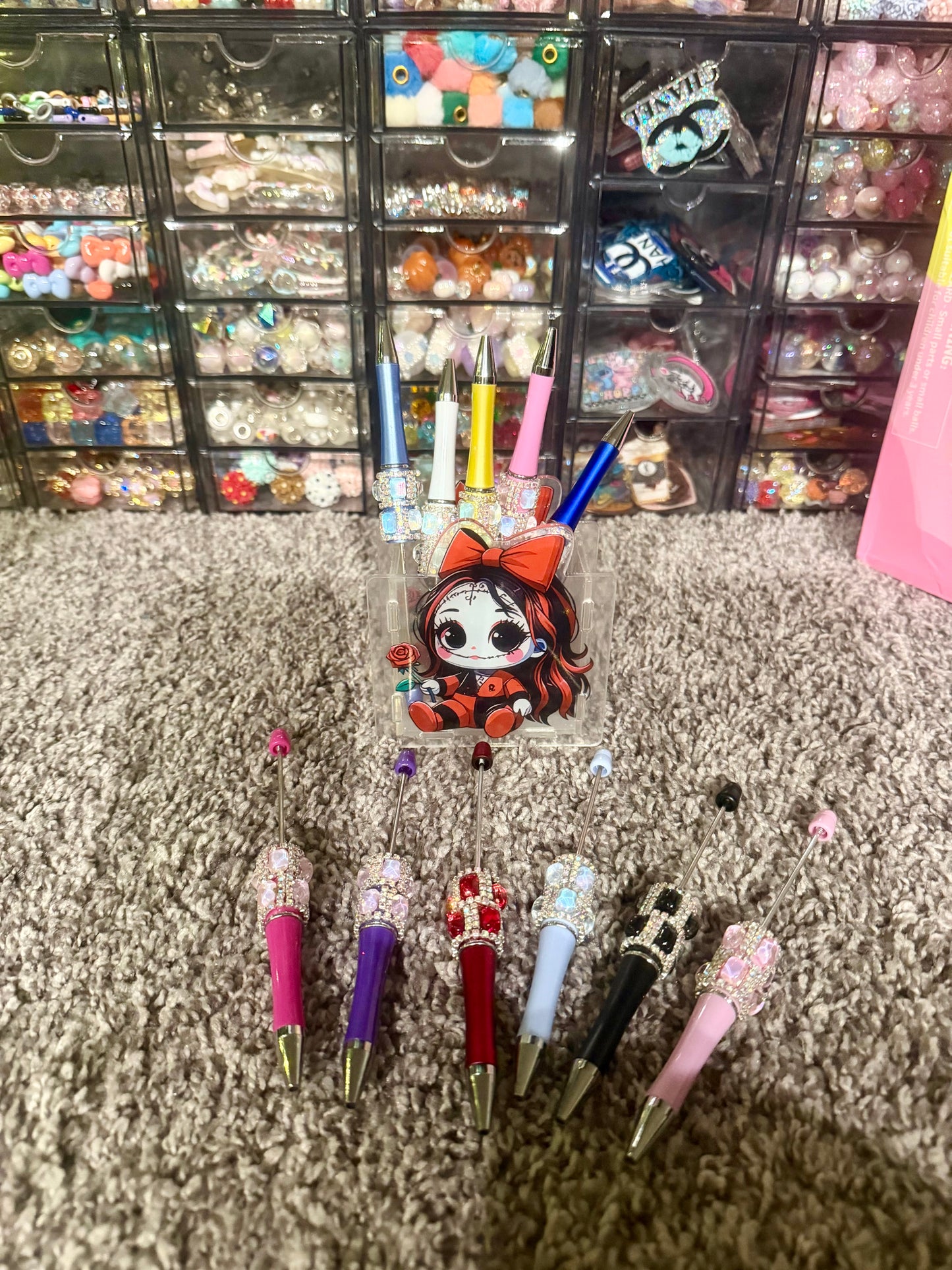 Colorful rhinestones pens