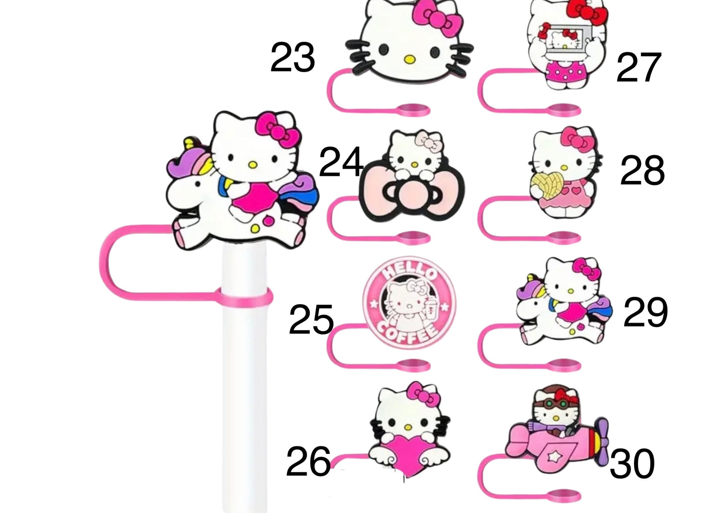 Hello kitty toppers straw