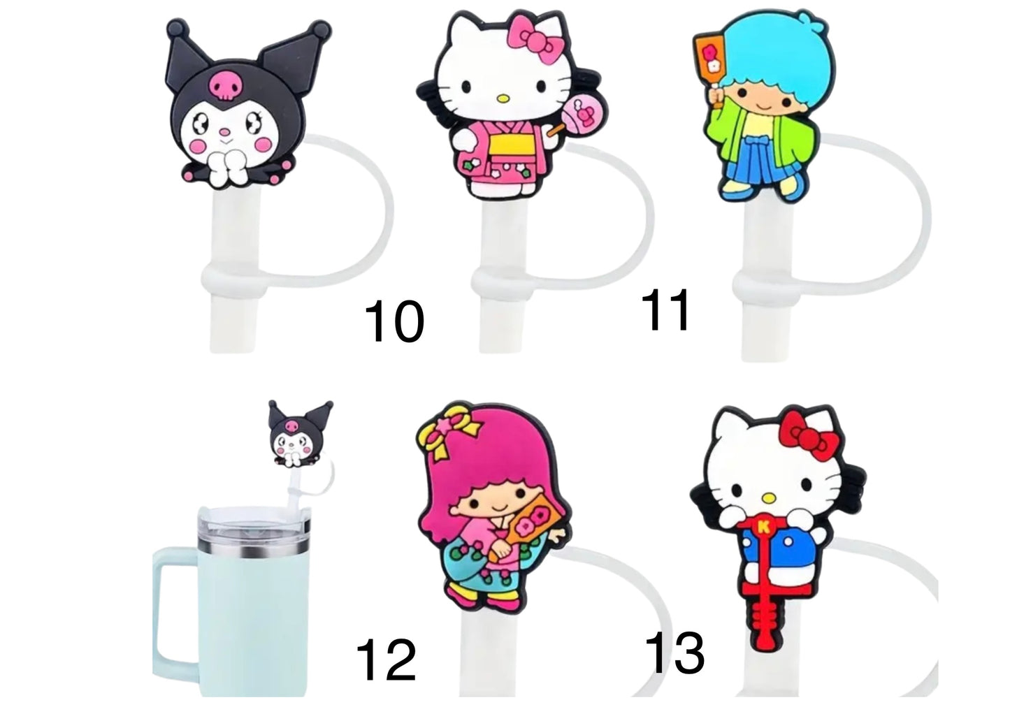 Hello kitty toppers straw