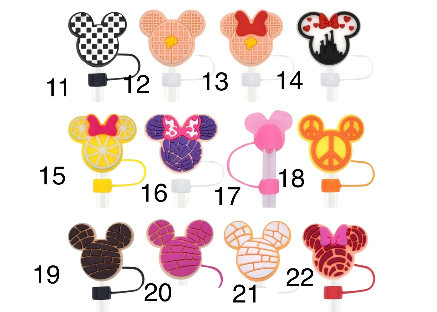 Mickie & Minnie Straw Toppers